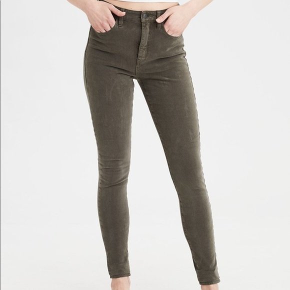 American Eagle Outfitters Denim - American Eagle Super Stretch Army Green Jegging